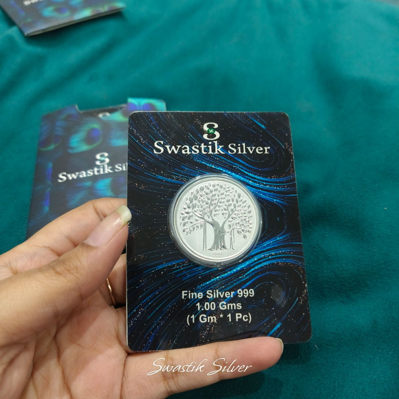 Swastik Silver Fine Silver Coin view 7