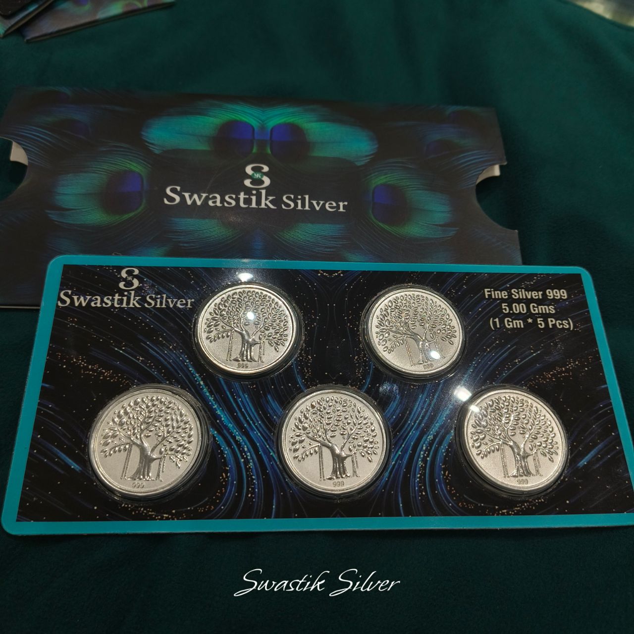 Swastik Silver Fine Silver Coin view 4