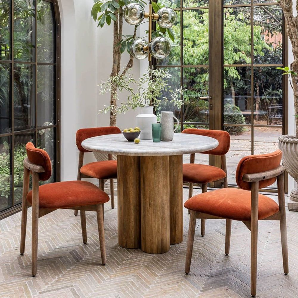 Wooden dining table Assembly view 2