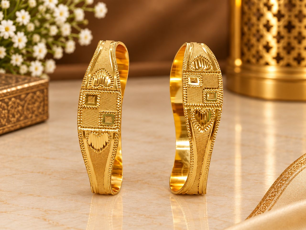 Aurelia Gold Bangles view 3
