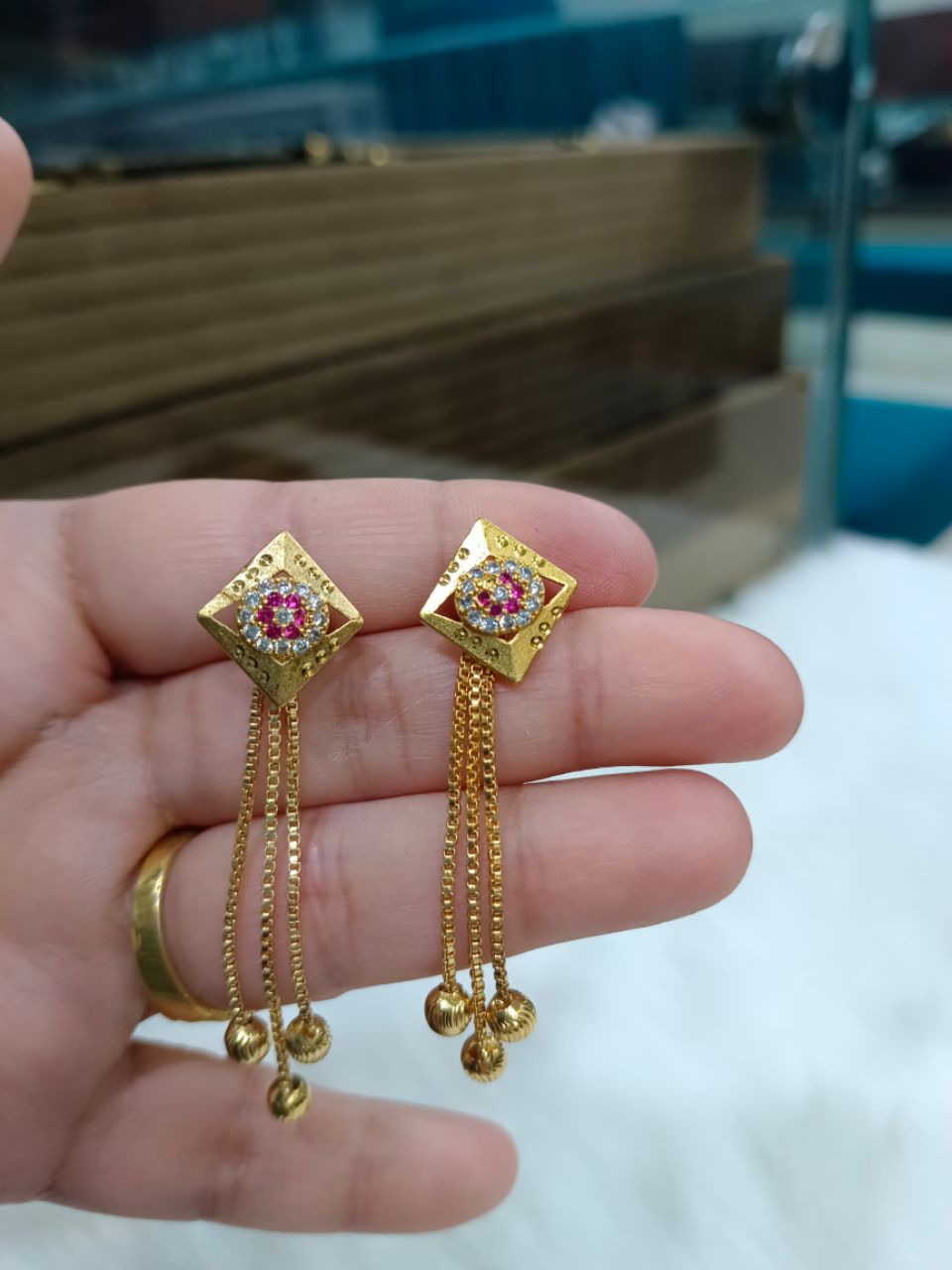 Gold Plated Earrings 16 view 2