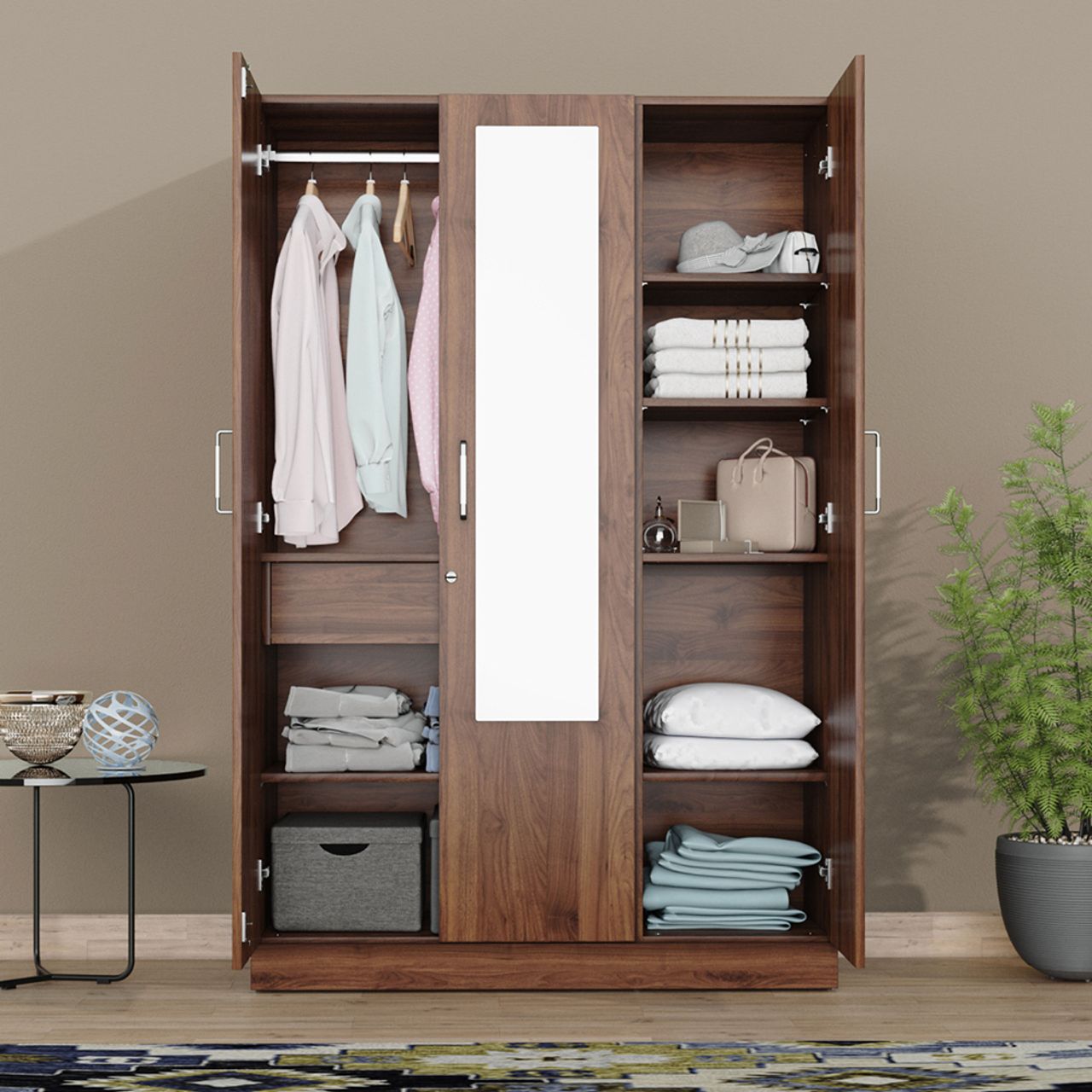 Three Door Wardrobe Assembly view 2