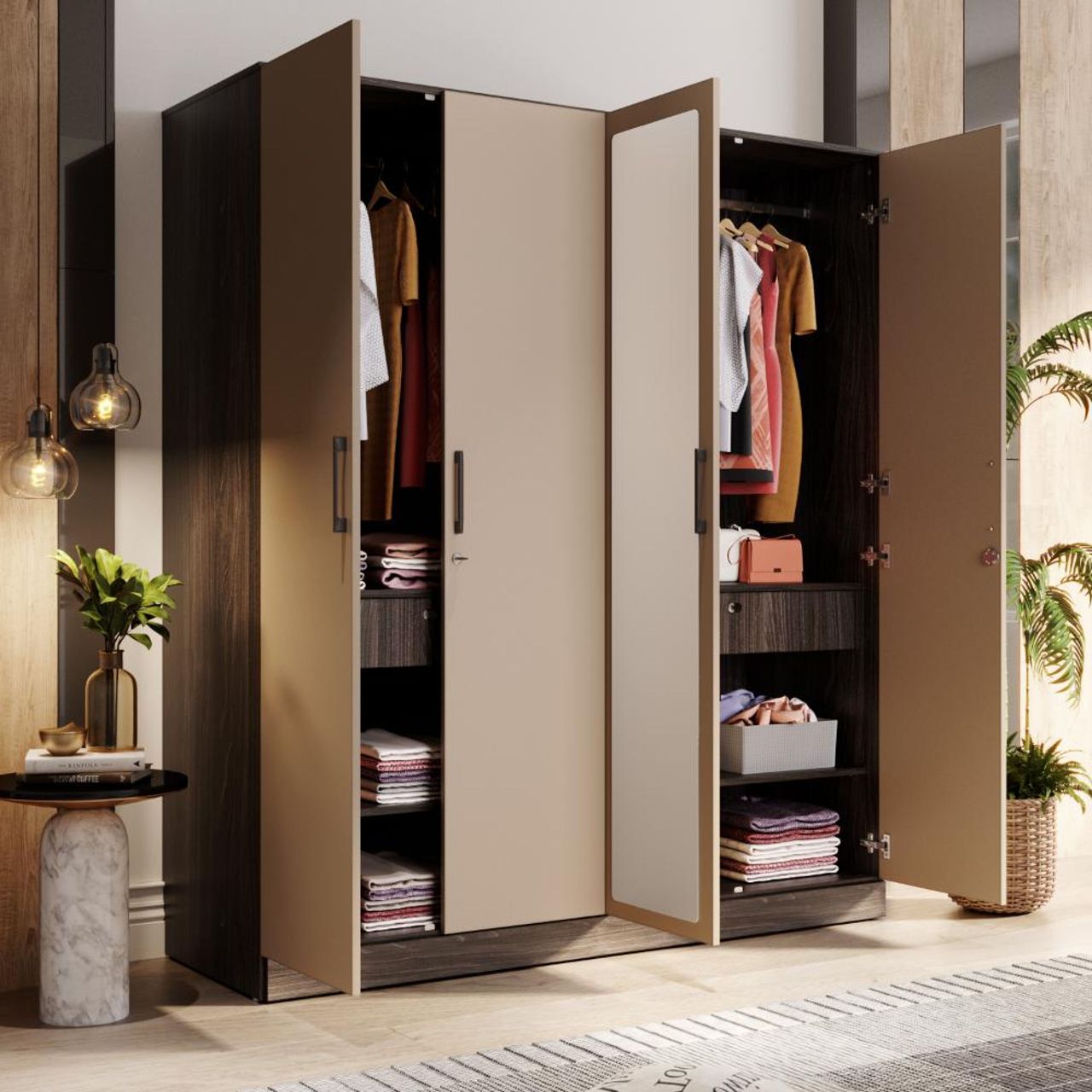 Four Door Wardrobe Assembly view 3