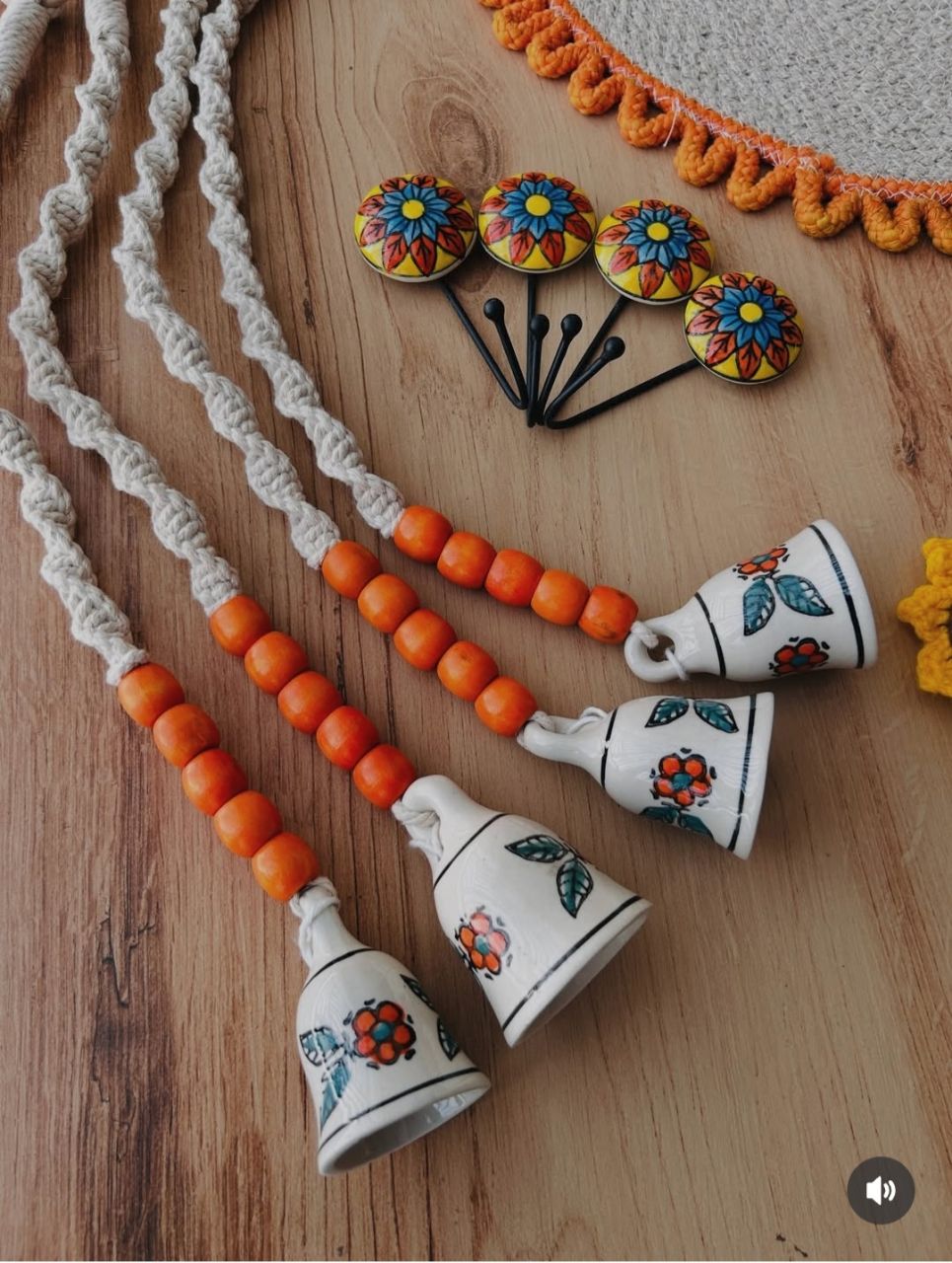 Handcrafted Ceramic Bell Decor view 2