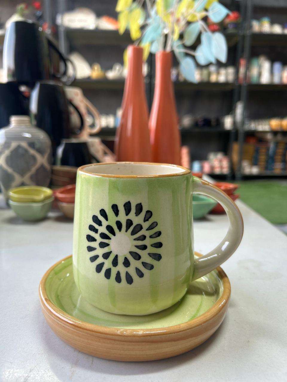 Ceramic Cup with Saucer view 2