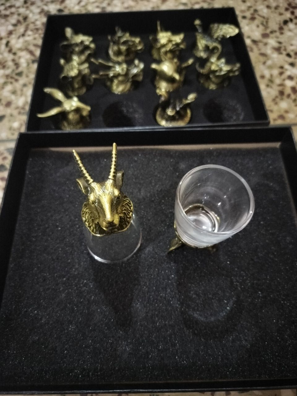 Golden Animal Figurine Shot Glass view 2