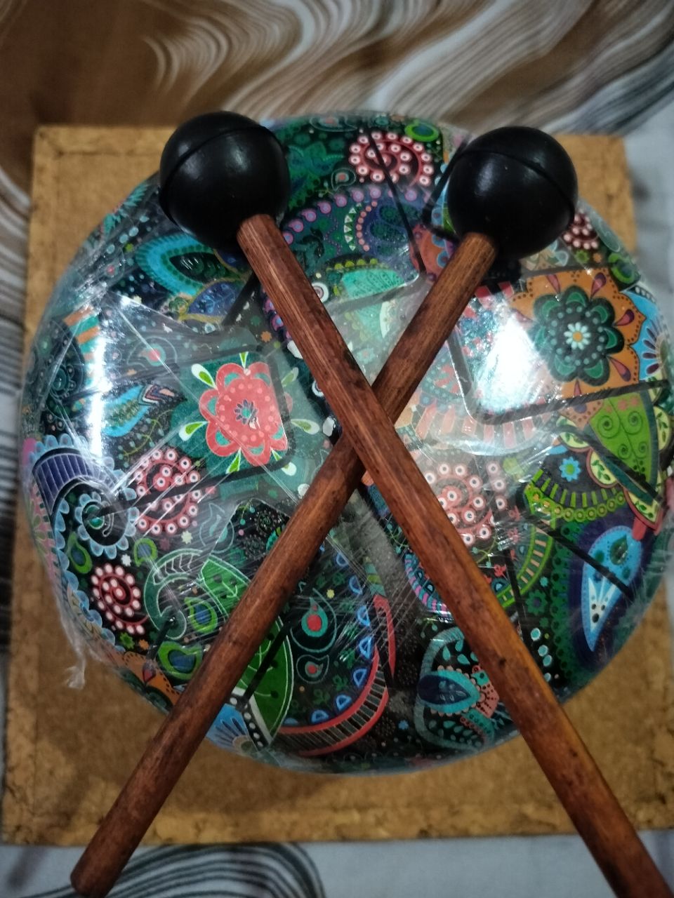 Colorful Handcrafted Singing Bowl view 2
