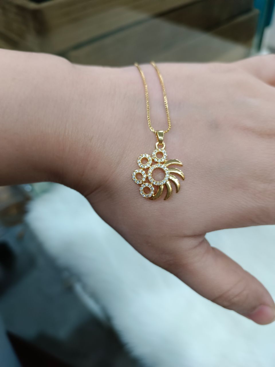 Gold Plated Pendant Set 15 view 2