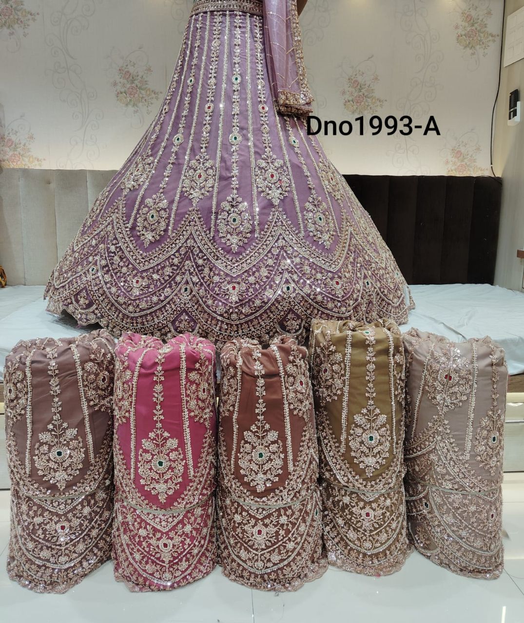 Mauve Beads Designer Lehenga view 2
