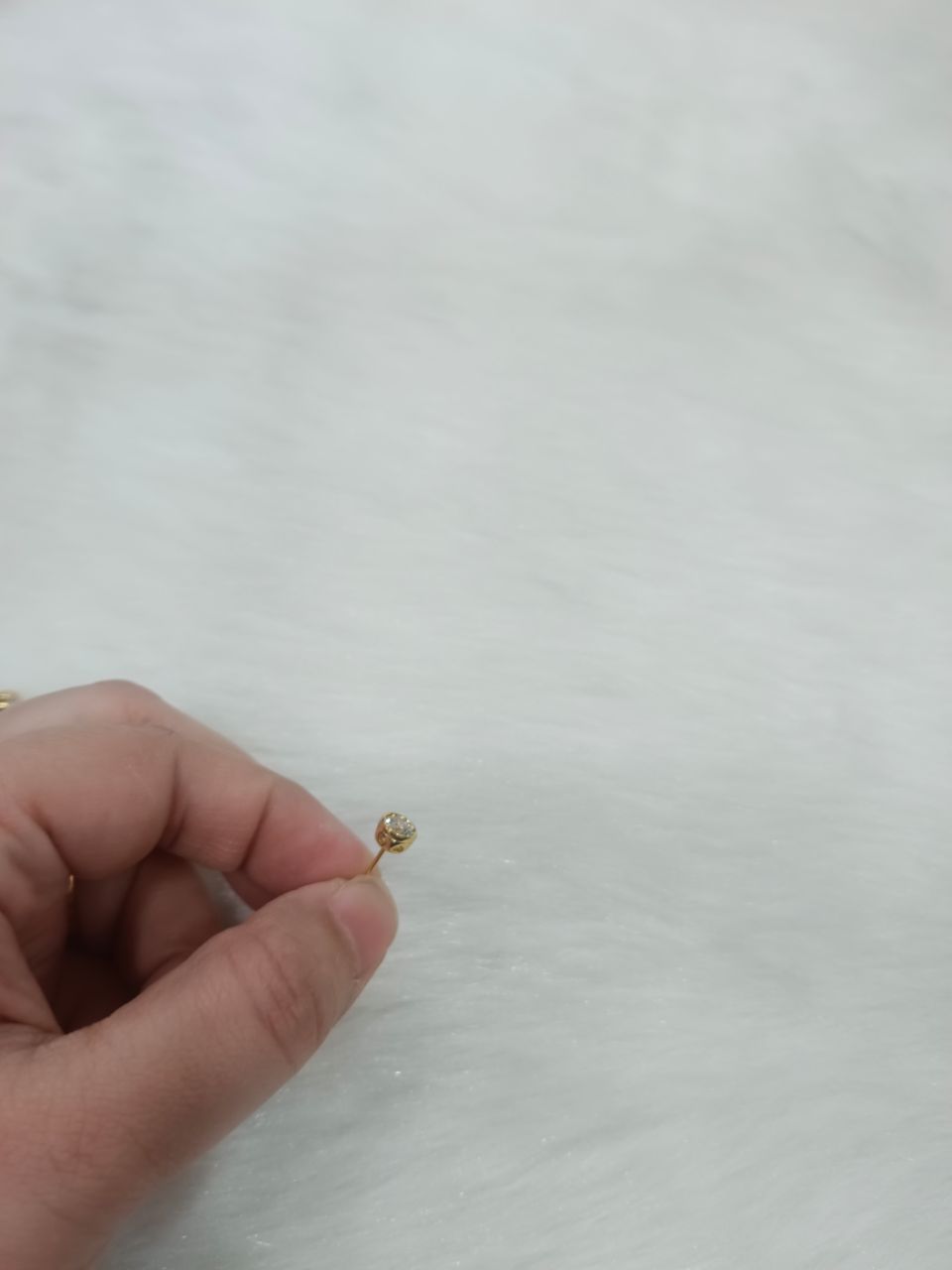 Gold Stud Earrings view 2