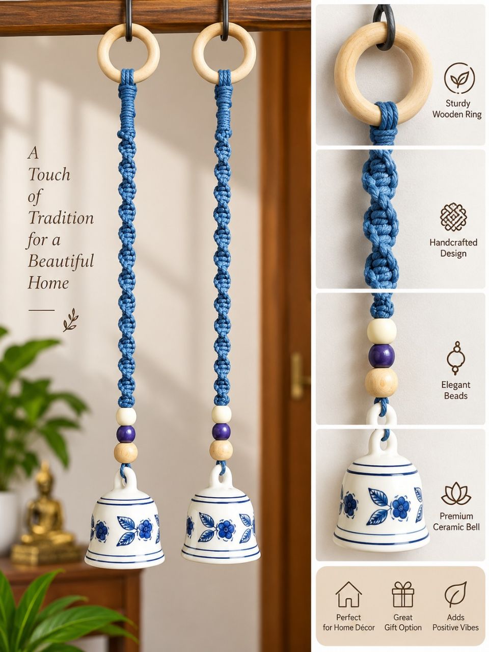Ceramic Hanging Bell view 3