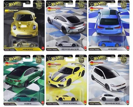 Hot Wheels Premium Deutschland Design Set Of 6pc
