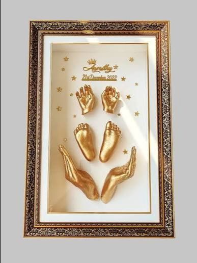 Golden Hand and Foot Print Frame