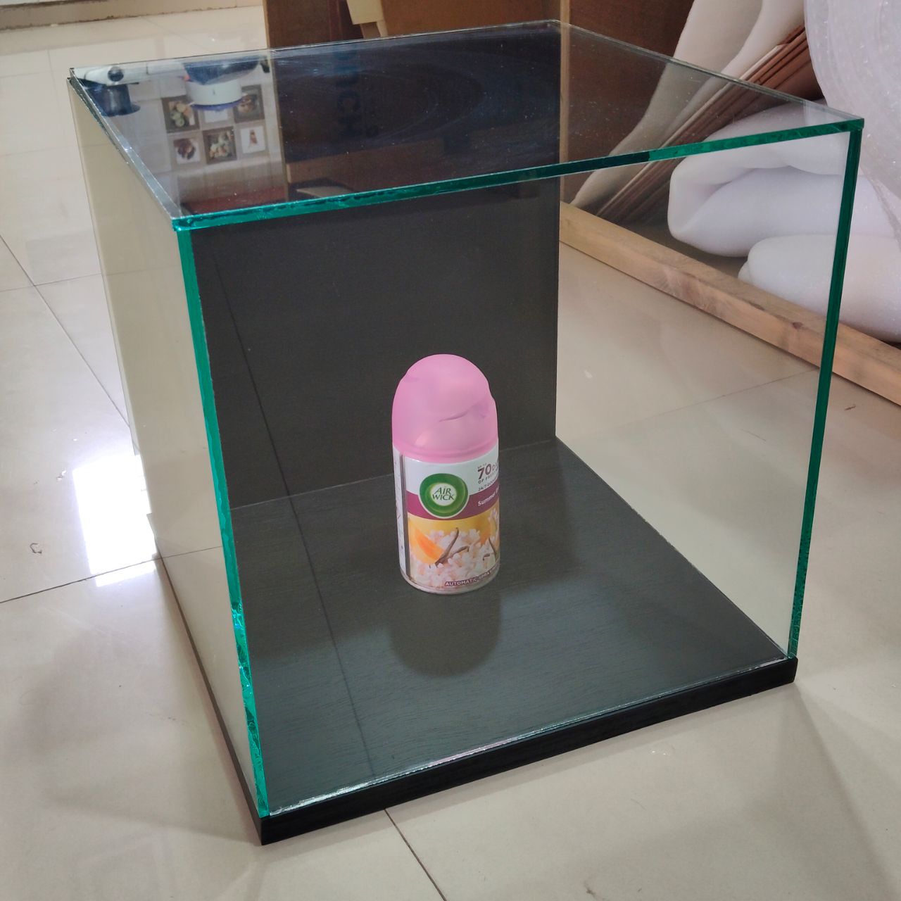 Glass Display Wooden Box Customise Your Size view 2