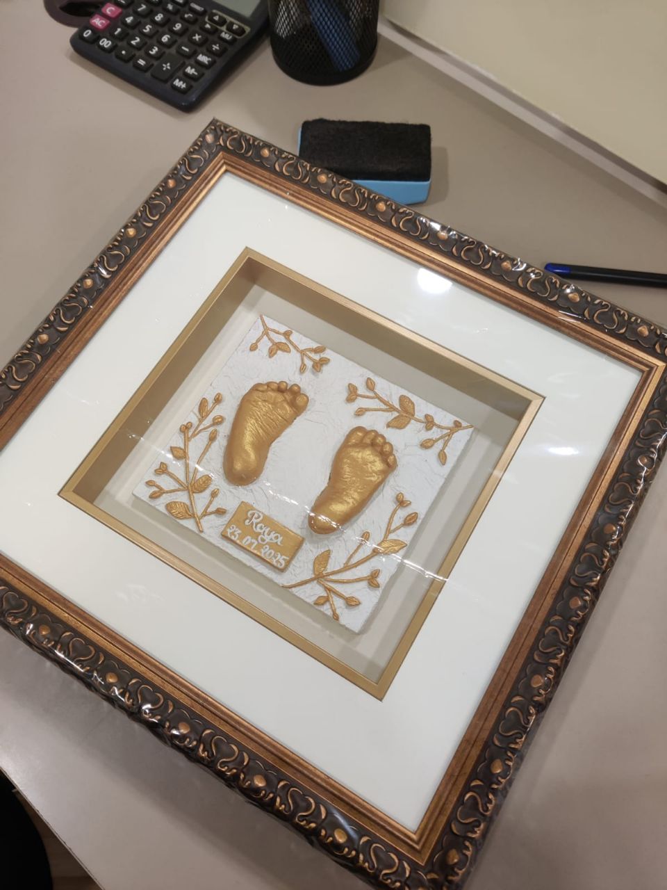 Golden Baby Footprints Frame