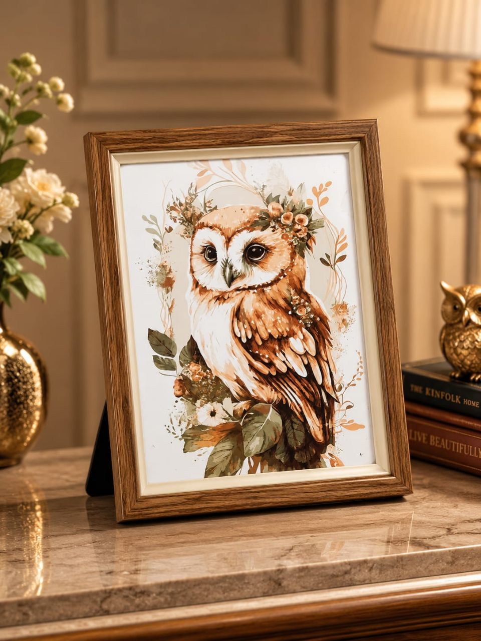 Owl Art Print Frame