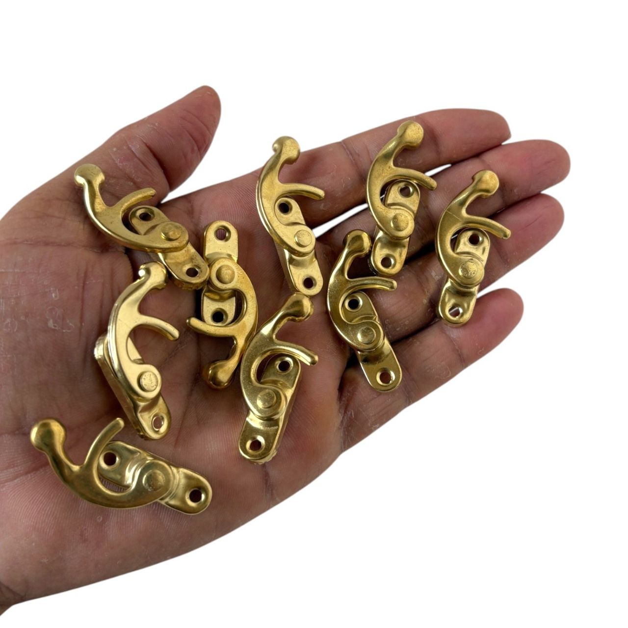 Golden Box Latch Lock – Decorative Hook Type Box Lock Pack Of 4 view 2