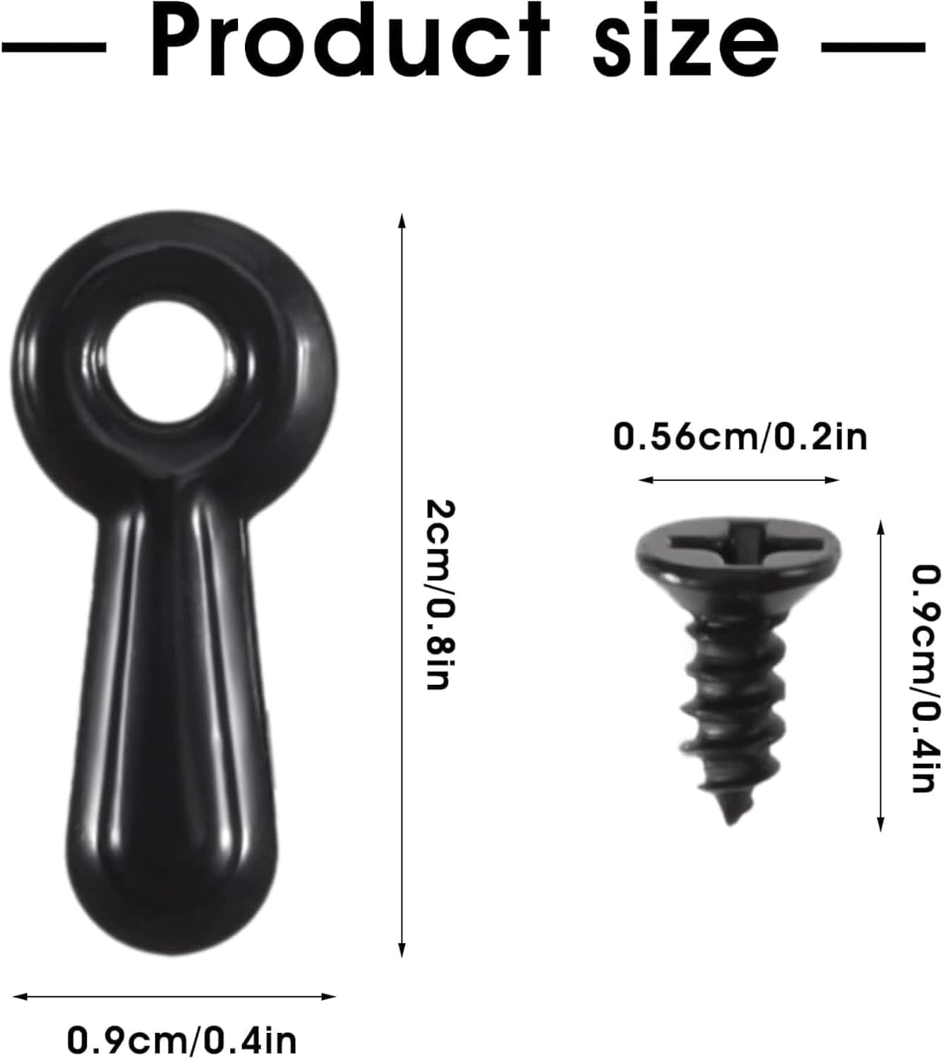 Picture Frame 20 PC Photo Frame Turn Button Fasteners with 20 Pieces Screws Picture Hardware Backing Clips Framing Parts for Hanging Posters Drawing Crafts, Black view 2