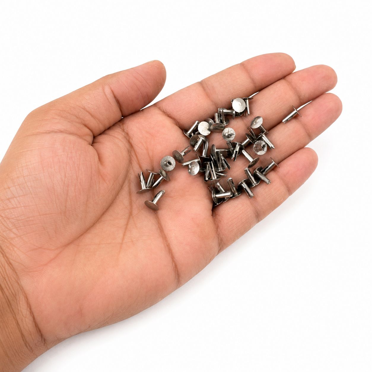 Metal Frame Clips  Half Chira/Half Split Steel Rivets 50 Pc view 4