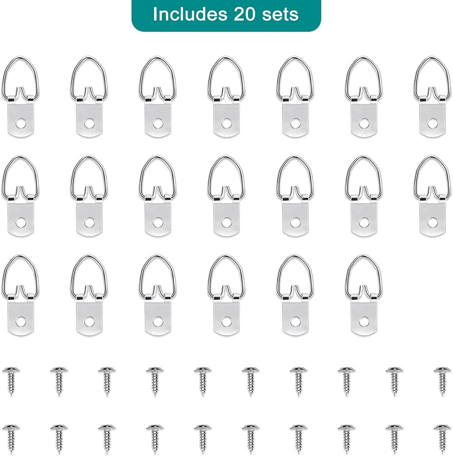 Metal Frame Hanger D - Ring Pack Of-20 view 3