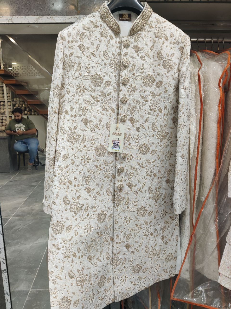 Embroidered Sherwani view 2