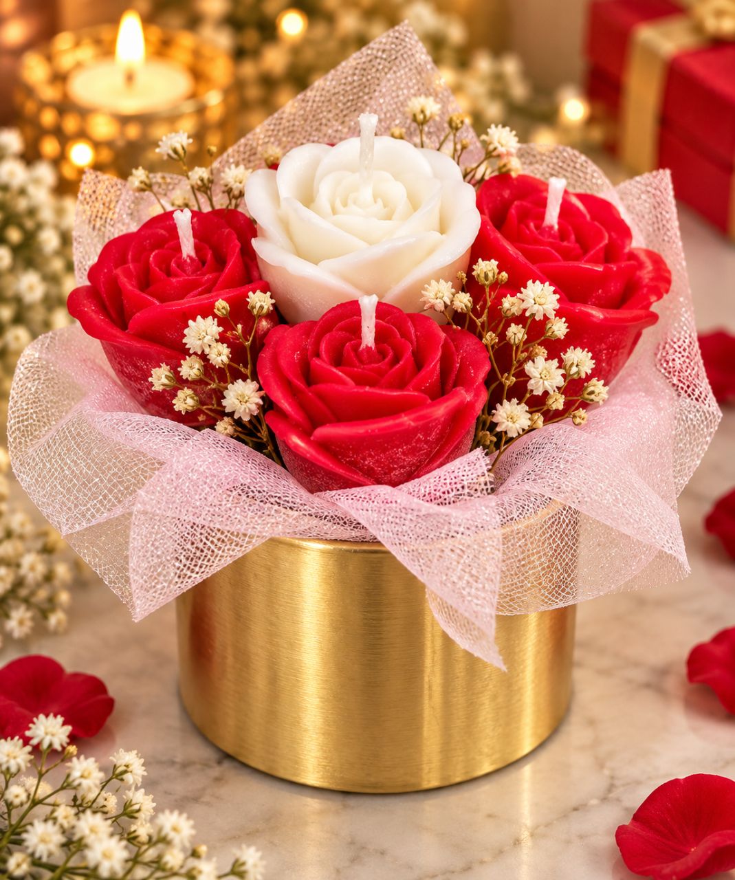 Rose Candle Arrangement