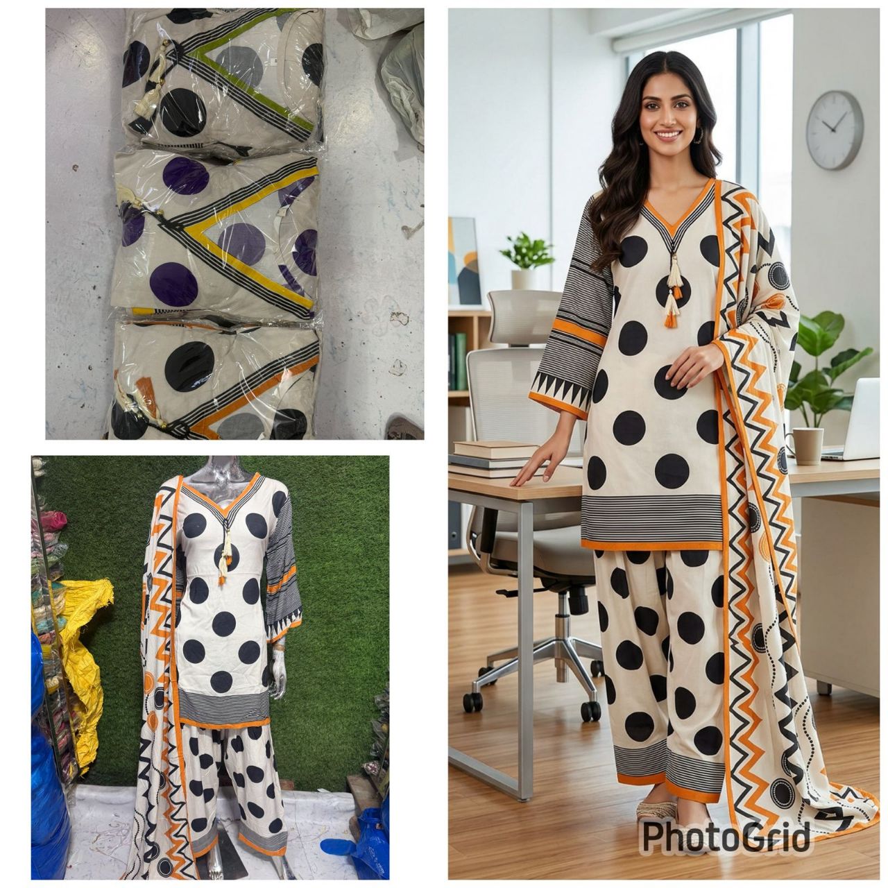 Polka Dot Ethnic Suit