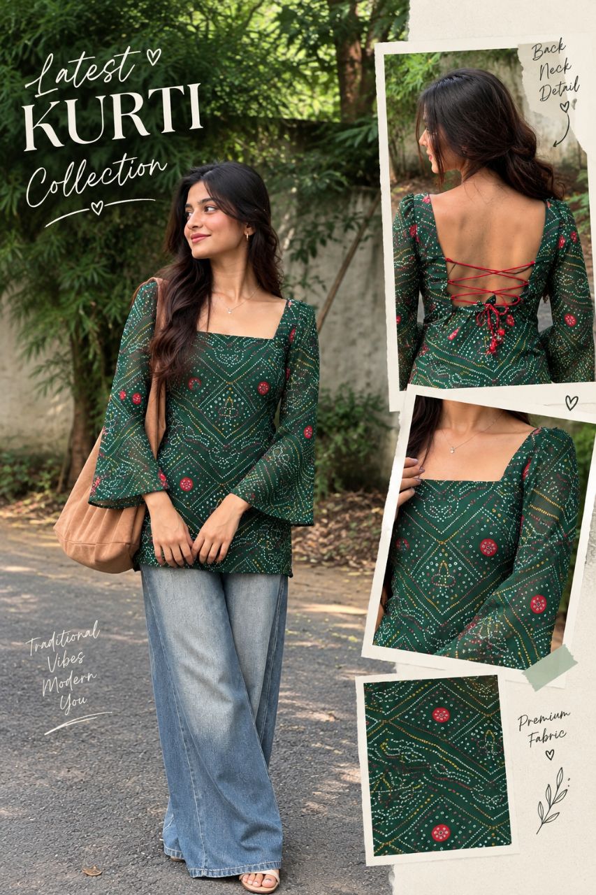 Bandhni Corset Kurti view 4