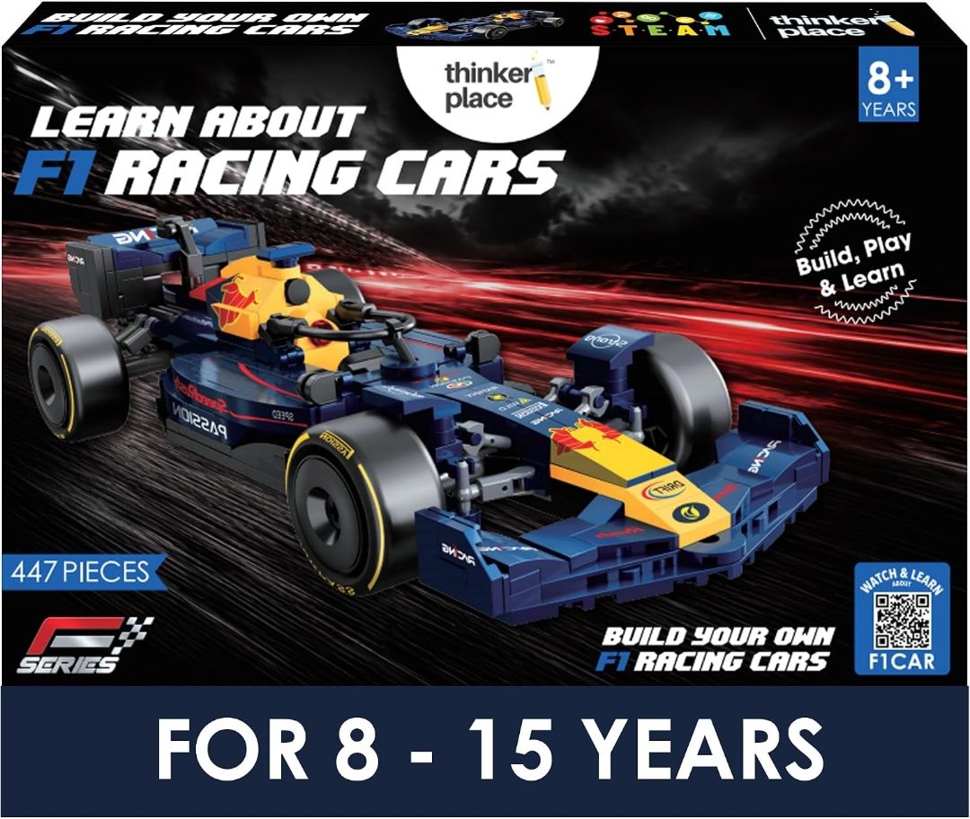 Thinker Place F1 Race Car Building Block Toy Set for 7+ (447 Pcs)
Racing Car Construction Toy for Kids Age 7+ | STEM Learning Toy | Creative DIY Model Kit for Gifting Boys & Girls view 4