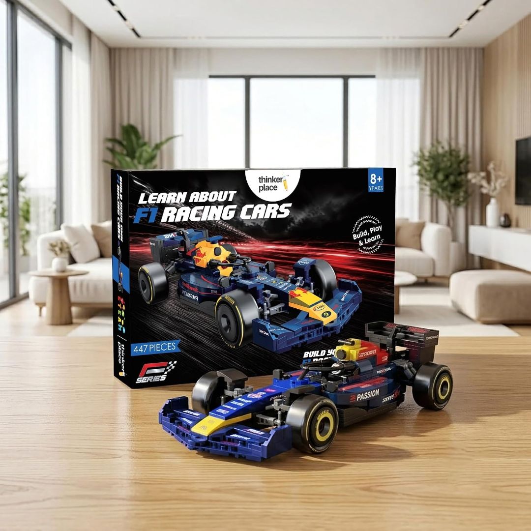 Thinker Place F1 Race Car Building Block Toy Set for 7+ (447 Pcs)
Racing Car Construction Toy for Kids Age 7+ | STEM Learning Toy | Creative DIY Model Kit for Gifting Boys & Girls view 5