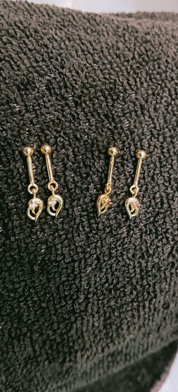 Designer Gold Earrings view 2