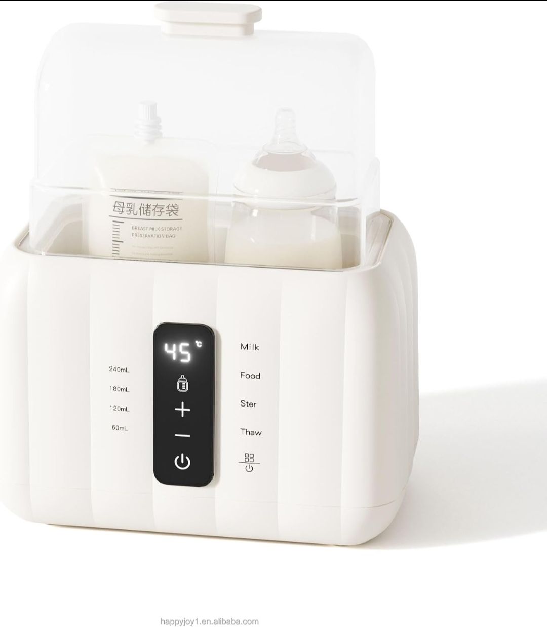 Mee Mee SmartFeed 12-in-1 Multi-Utility Baby Food & Bottle Warmer | Milk & Food Warming, Sterilization, Thawing/Defrosting | Dual Capacity | Auto Shut-Off | Night Light view 2