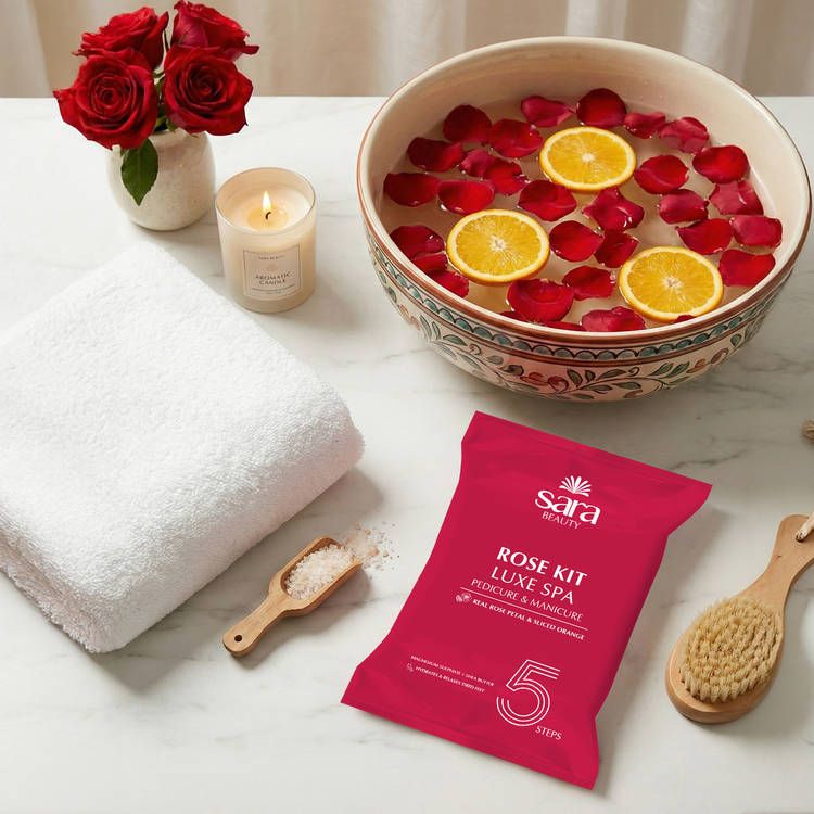 Sara Beauty Rose Kit Luxe Spa Pedicure & Manicure view 3