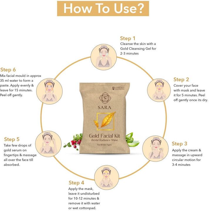 Sara Gold Facial Kit Bridal Radiance Shine view 2