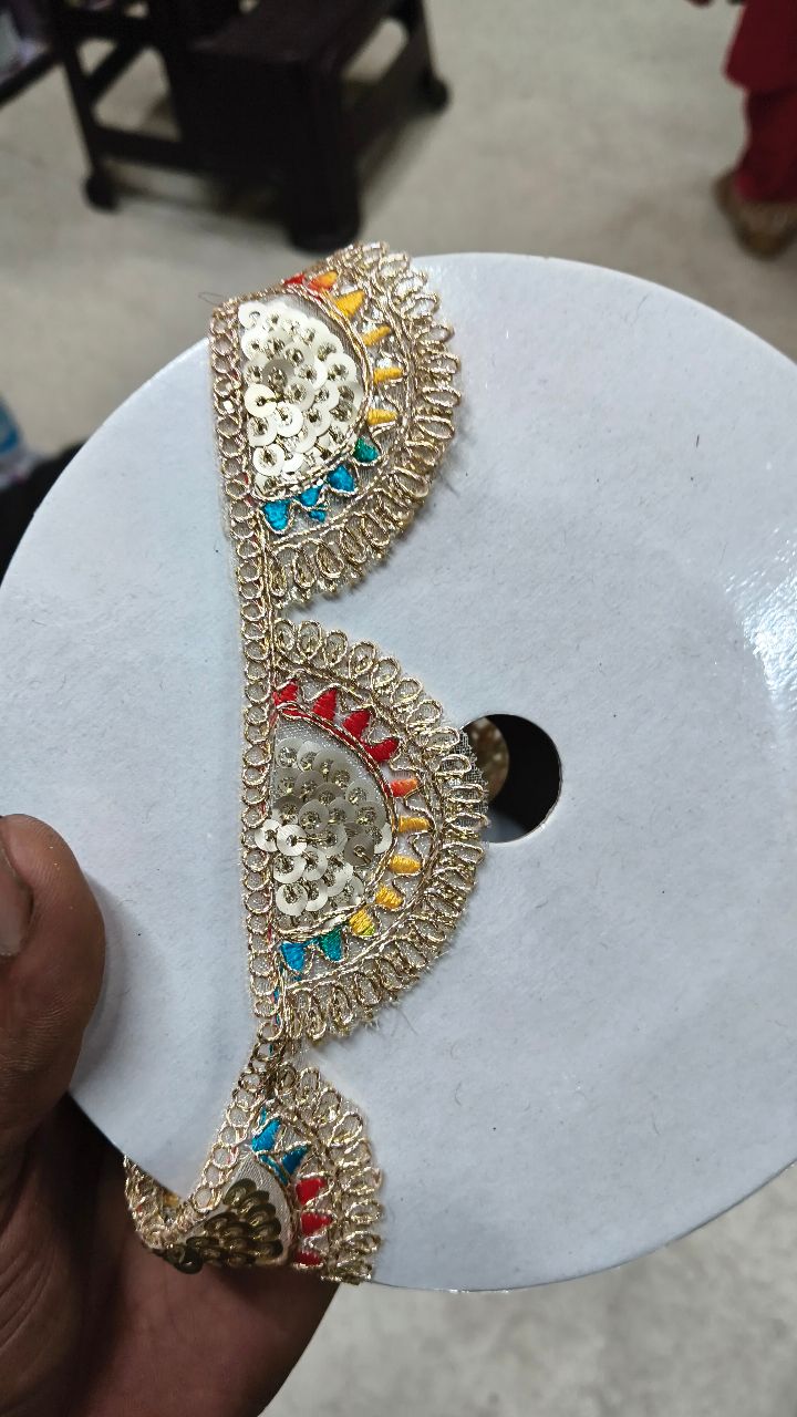 EMBROIDERED LACE TRIM view 2