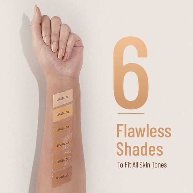 Swiss Beauty Airbrush Finish Full Coverage Foundation | Full Coverage Up To 8 Hours | Waterproof & Lightweight | Natural Matte Finish | Long-Lasting Wear | Enriched with Hyaluronic Acid | For All Skin Types | Dermatologically Tested | Shade- 01shell White30mlSwiss Beauty Airbrush Finish Full Coverage Foundation | Full Coverage Up To 8 Hours | Waterproof & Lightweigh… view 2