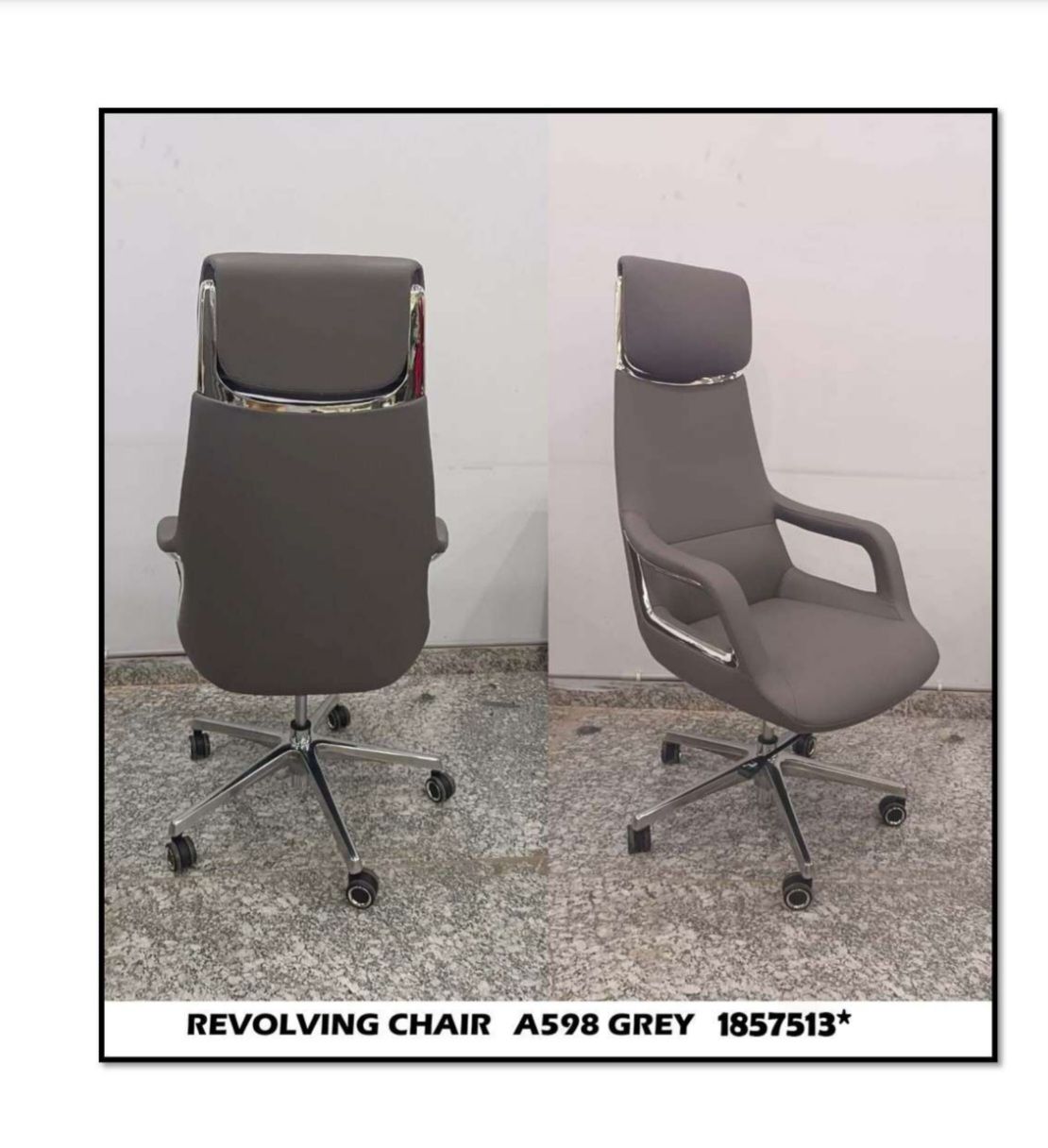 Revolving Chair A598 Grey view 2