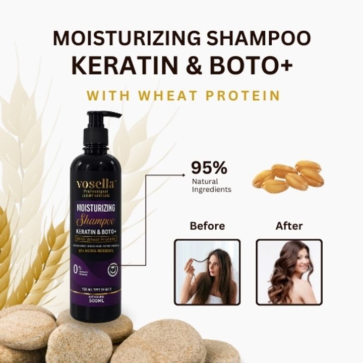 Vosella Moisturizing Shampoo Keratin & Boto +With Weat Protein view 2