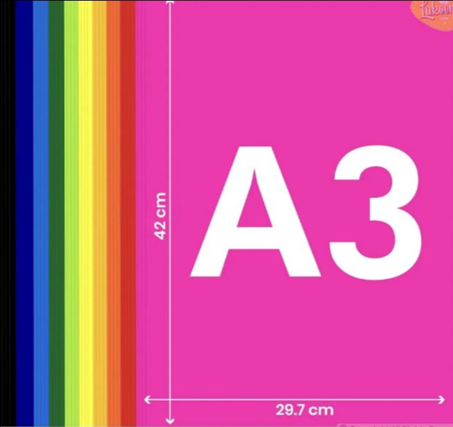 A3 Colour Paper Pack Of 20 Sheets view 2