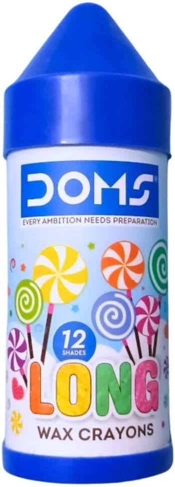 DOMS Wax Crayons Long 12 Shades view 2