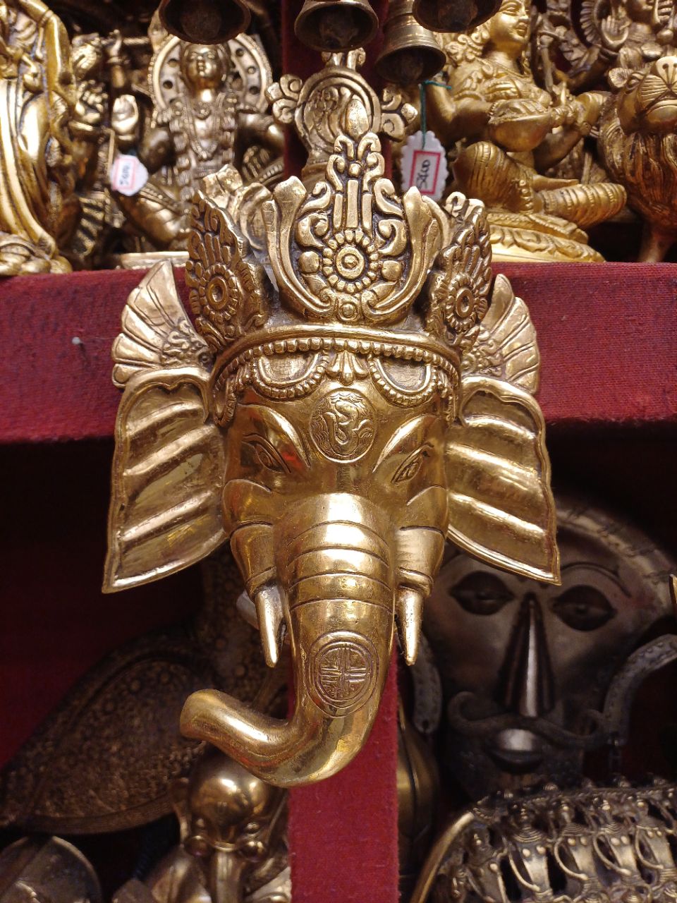 Brass Elephant Wall Decor