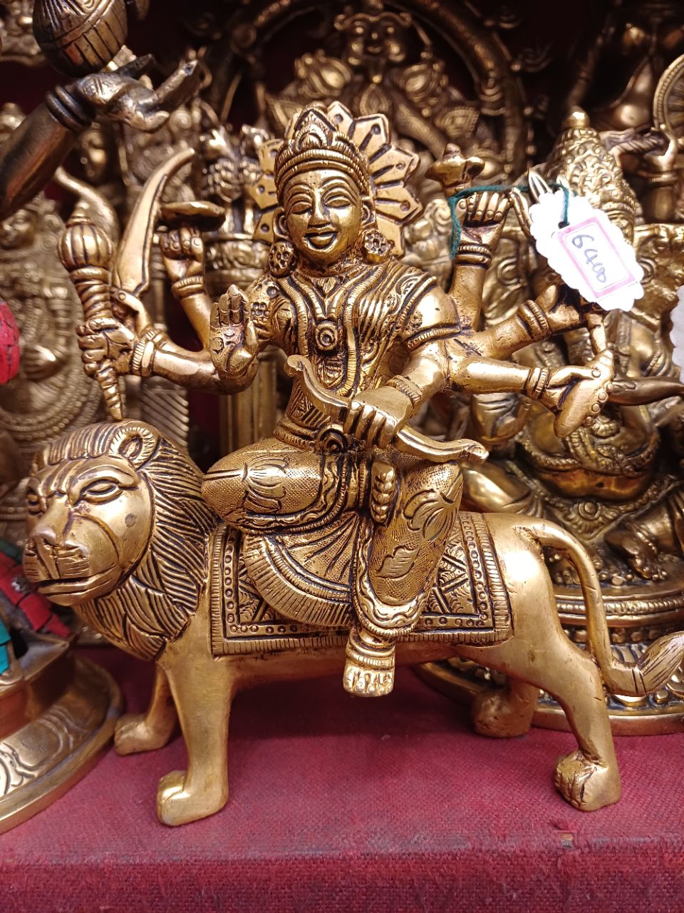 Brass Durga Devi Sculpture