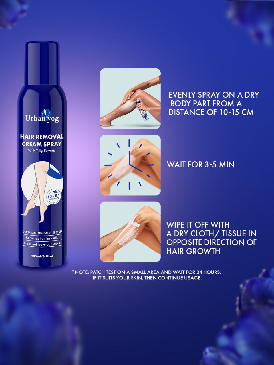 Urban Yog Cream Hair Removal Spray With Tulip Extracts view 2