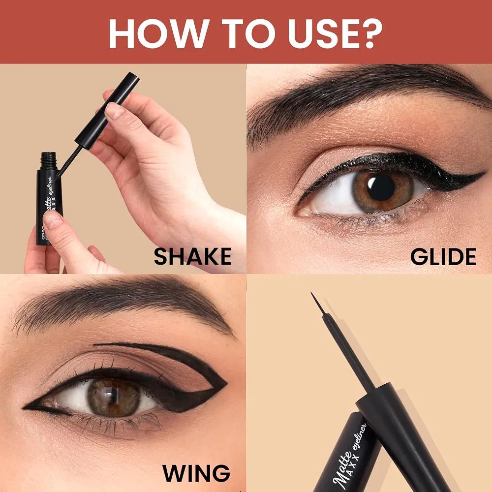 Swiss Beauty Matte Max Liquid Eyeliner | Smudge-proof | Quick Drying | view 5