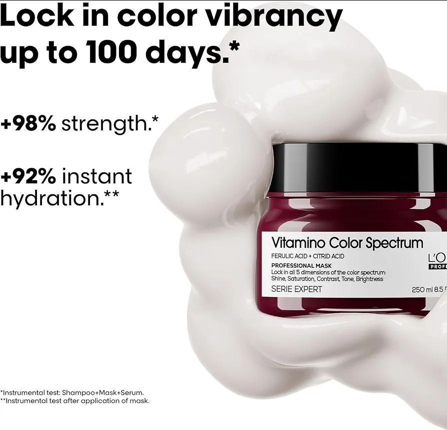 L'Oréal Professionnel Vitamino Color Spectrum Mask for colored hair | Moisturizing mask that Protects Color from fading | Locks dye inside the fibre| Ferulic acid + Citric acid, view 2