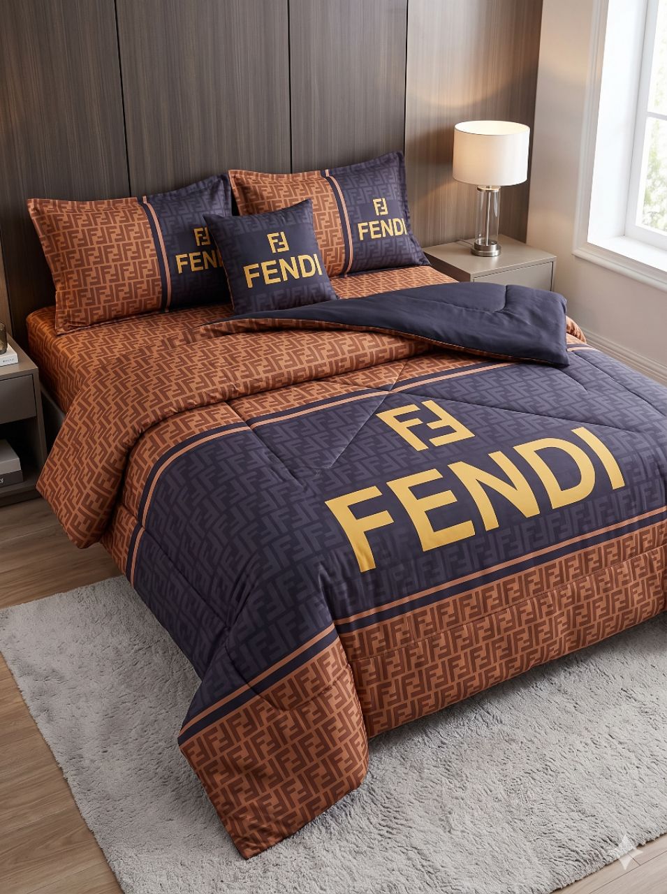 4 Pcs King Size Comforter Set – Premium Designer Bedding view 2