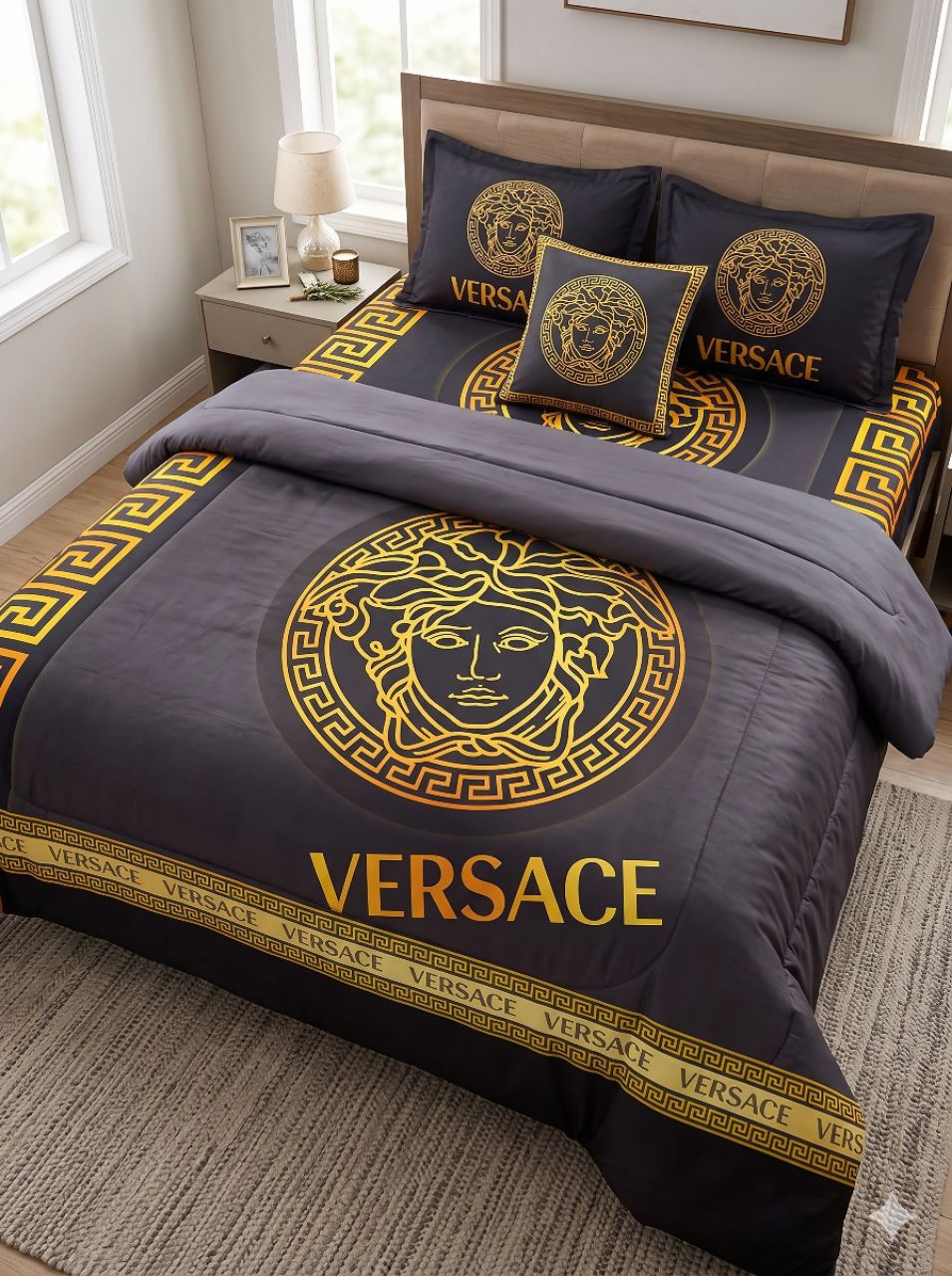 4 Pcs King Size Comforter Set – Premium Designer Bedding view 4