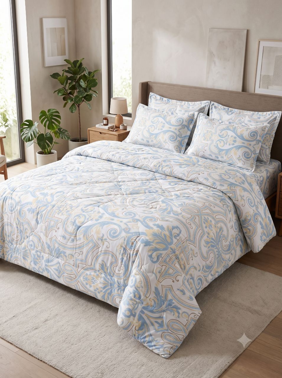 4 Pcs Comforter Set – Floral Printed Design view 7