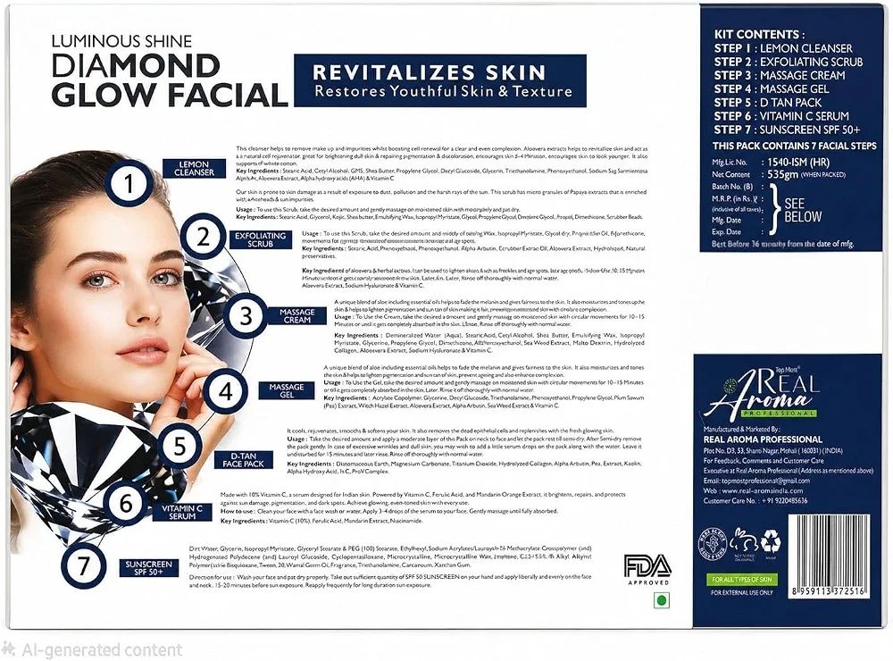 Real Aroma Diamond Glow Facial 7 In 1 view 2