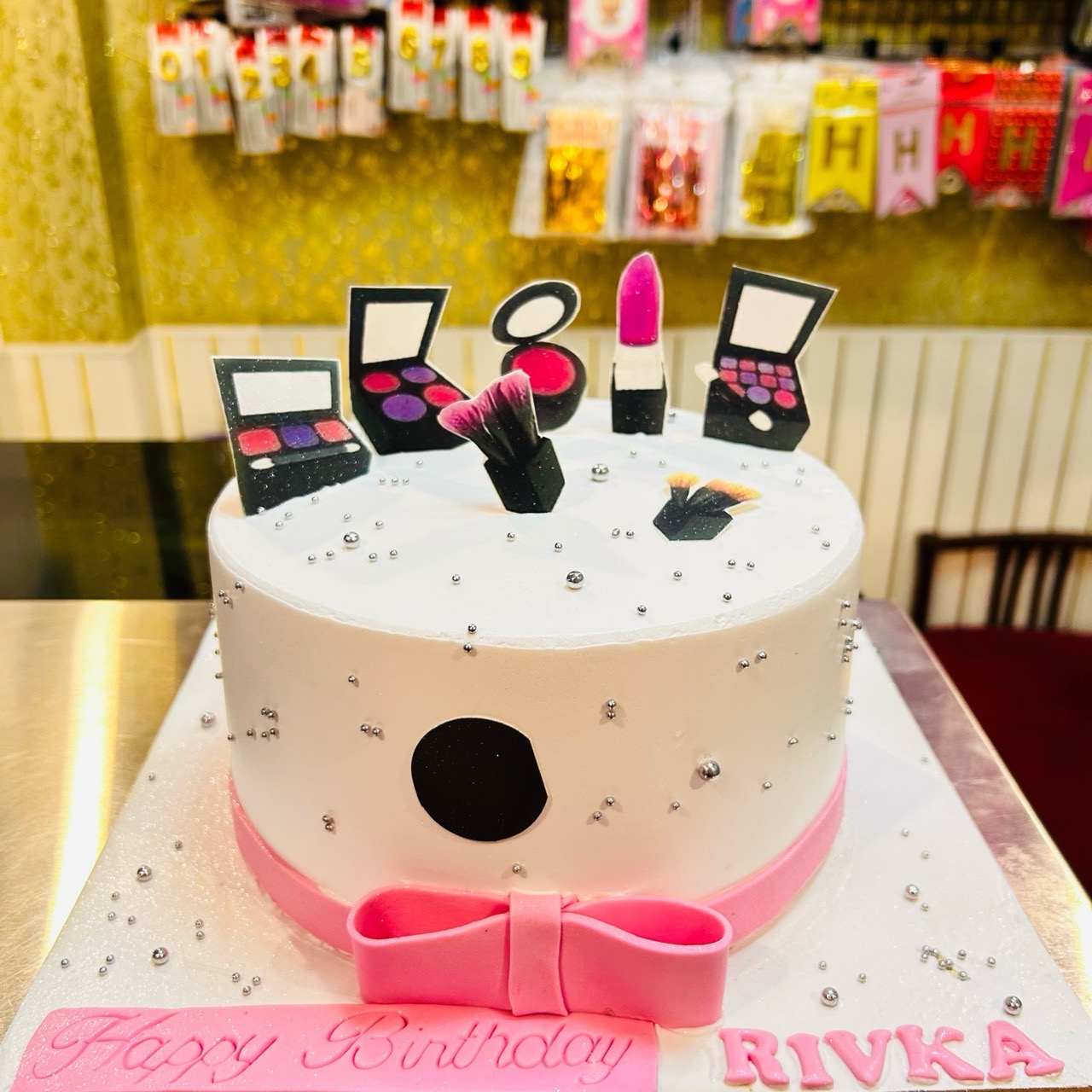 Makeup Themed Birthday Cake